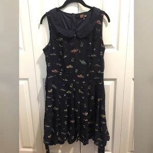 Yumi retro novelty car & jukebox pinup dress